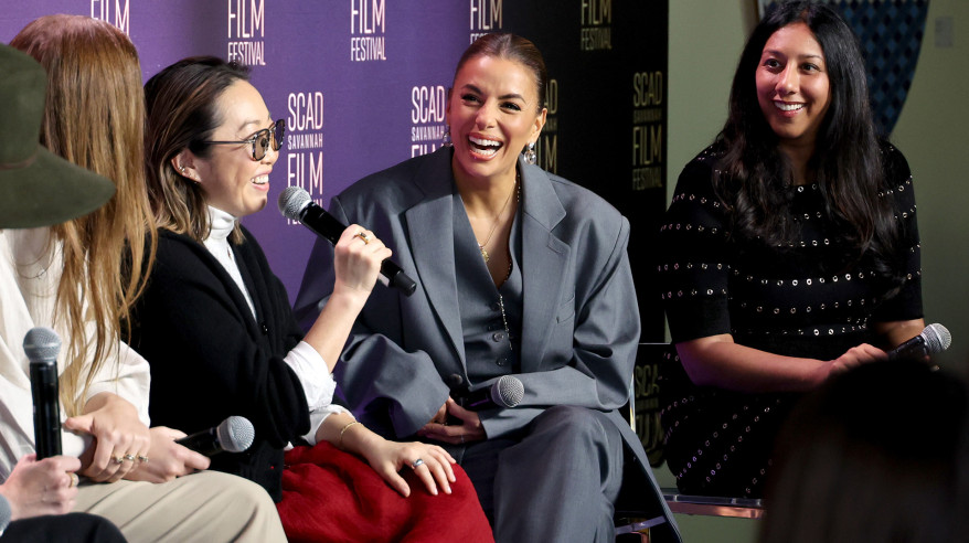 panelists on stage at film festival