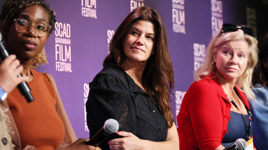 panelists on stage at film festival