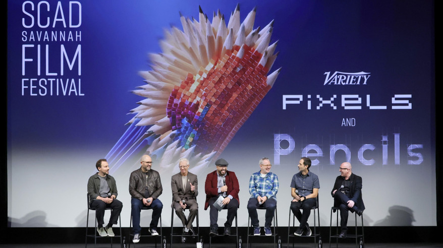 panelists on stage at film festival