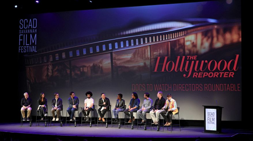 panelists on stage at film festival