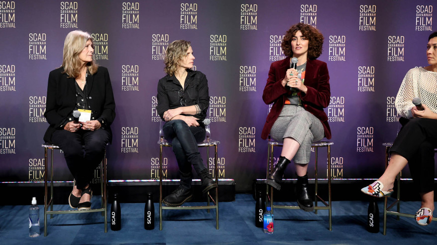 panelists on stage at film festival