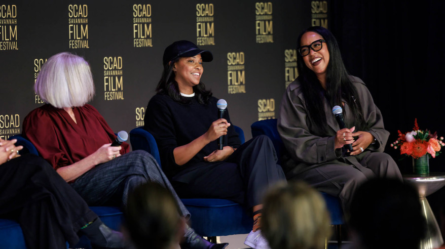 panelists on stage at film festival