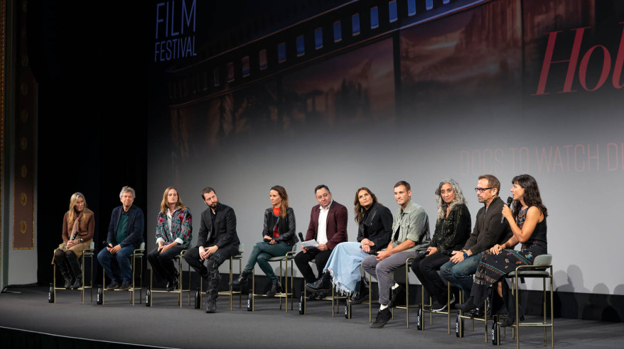panelists on stage at film festival