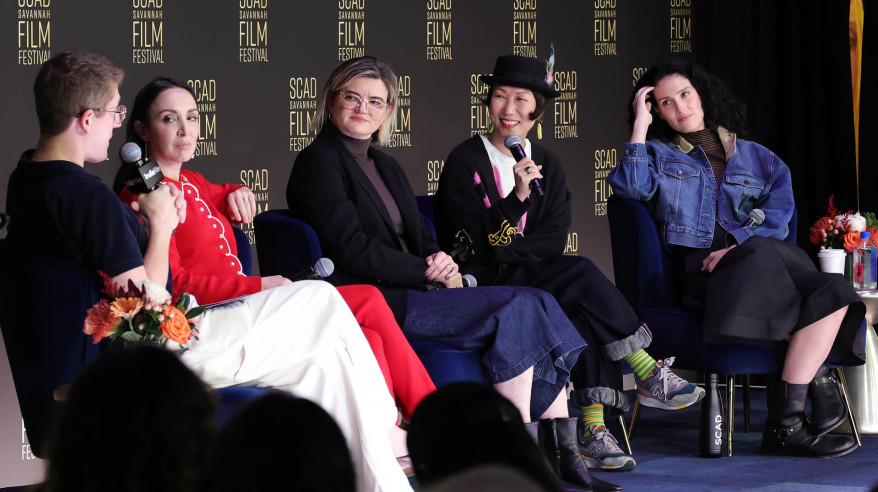 panelists on stage at film festival