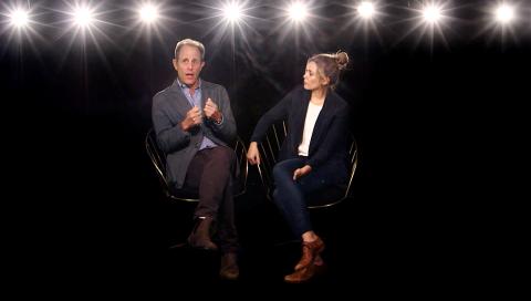Marc Abraham and Elizabeth Olsen at Savannah Film Festival 2015